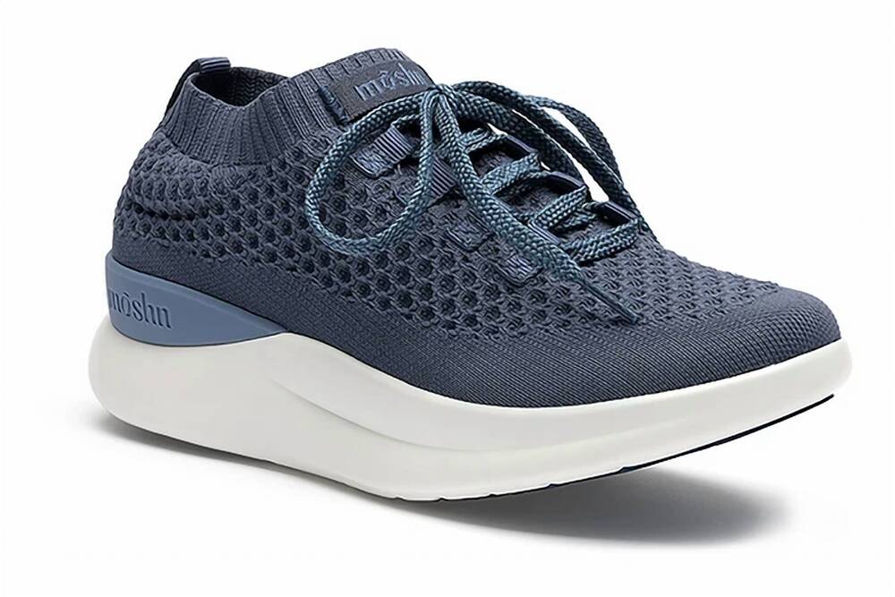 NEW MOSHN women's vigor casual rocket bottom sneakers in blue indigo